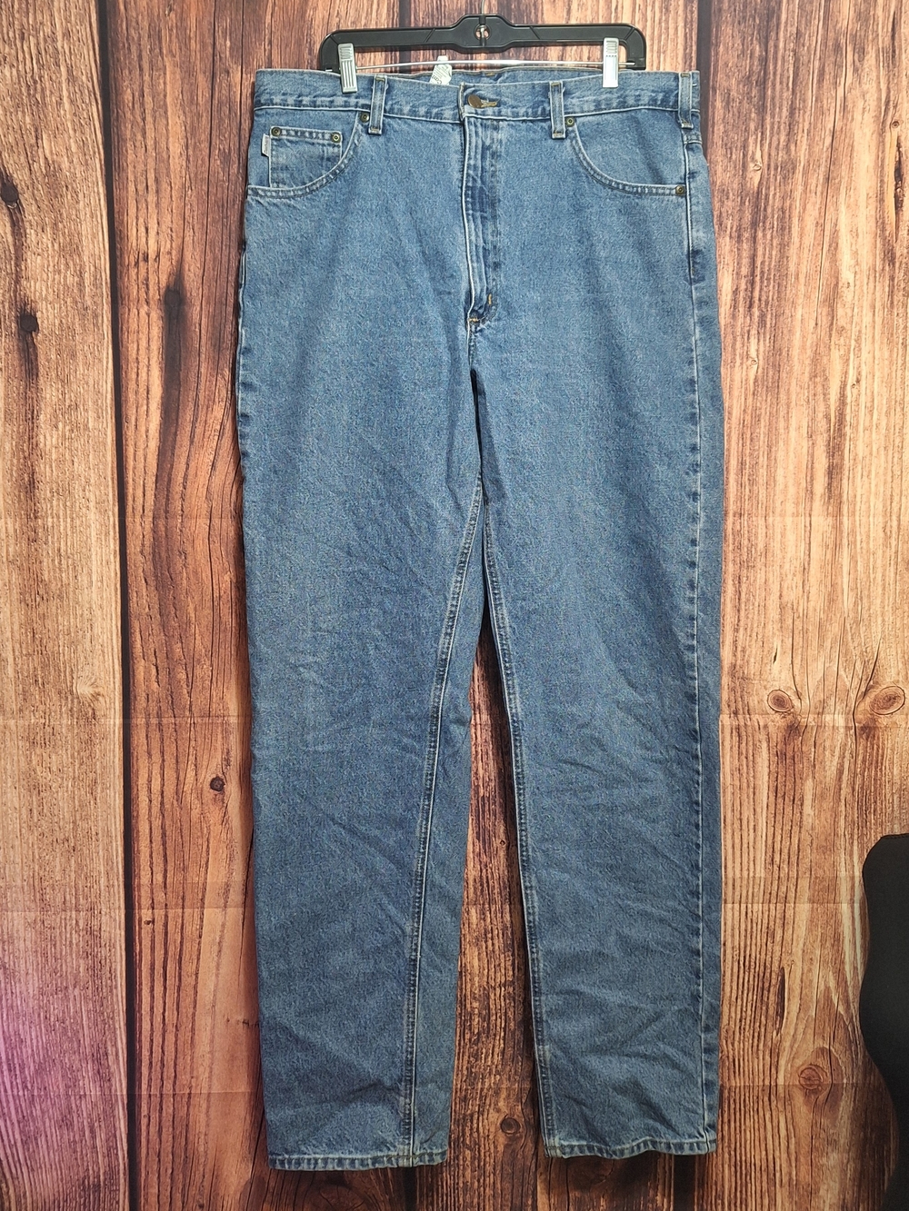 Carhartt Men's Straight Leg Blue Denim Jeans Size 38×36
